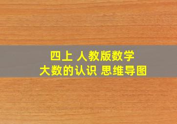 四上 人教版数学 大数的认识 思维导图